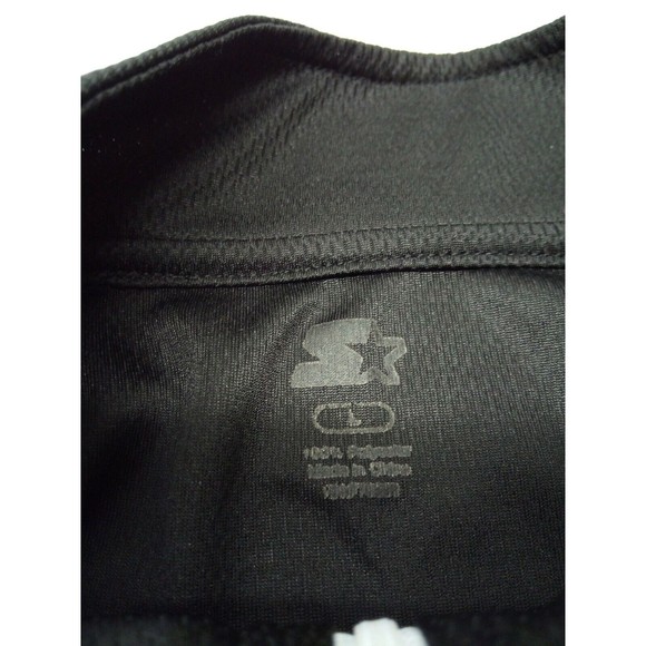 STARTER Dri Fit Men's Long Sleeve Shirt Running Mock Neck 1/4 Zip Black/White L - Picture 4 of 5